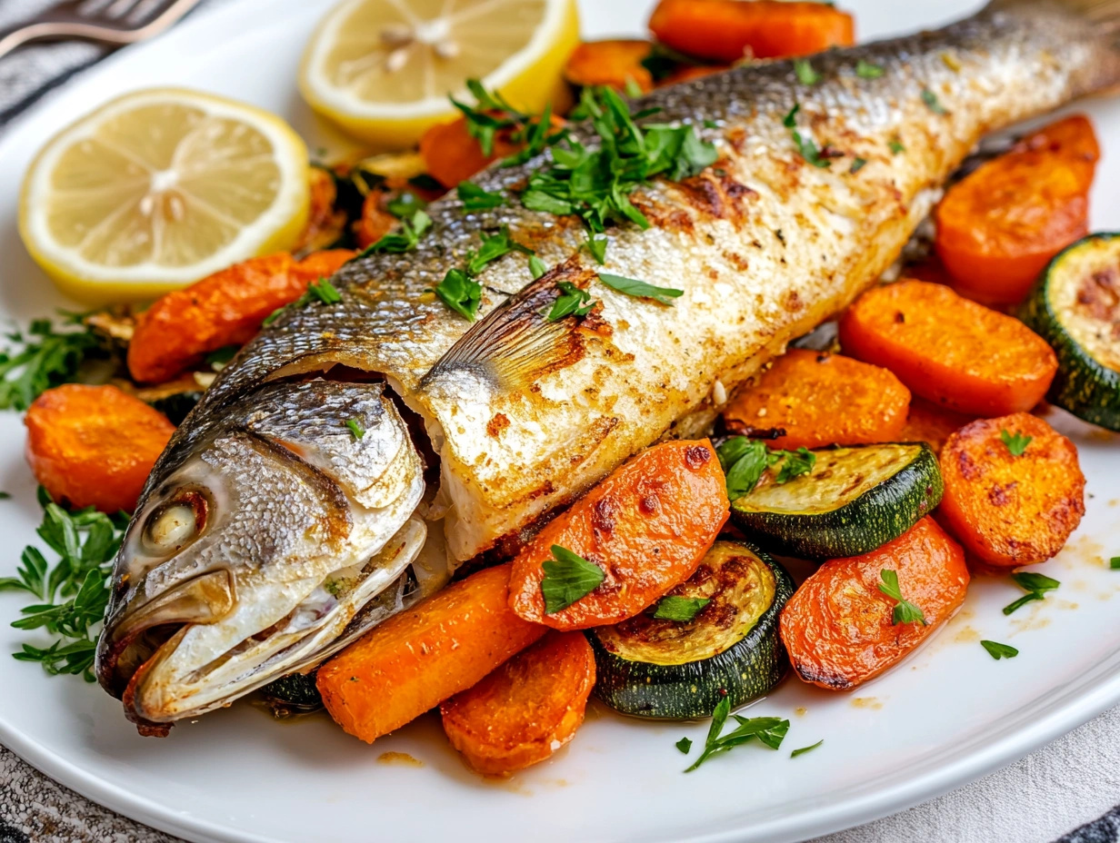 Запечена риба з овочами